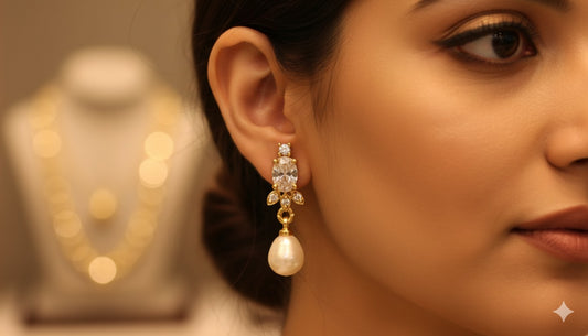 Marquise Vine Pearl Drops