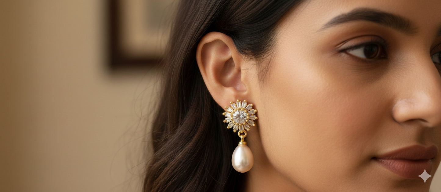 Surya Pearl Danglers