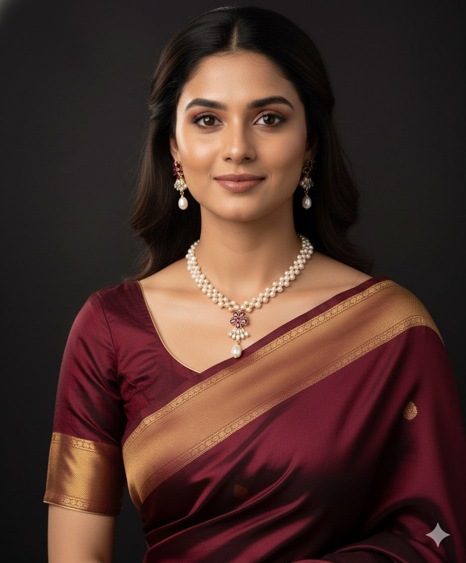 Kajri Pearl and Ruby Set