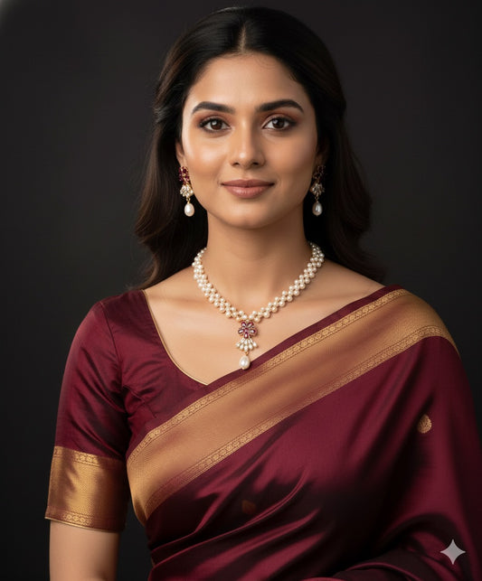 Kajri Pearl and Ruby Set