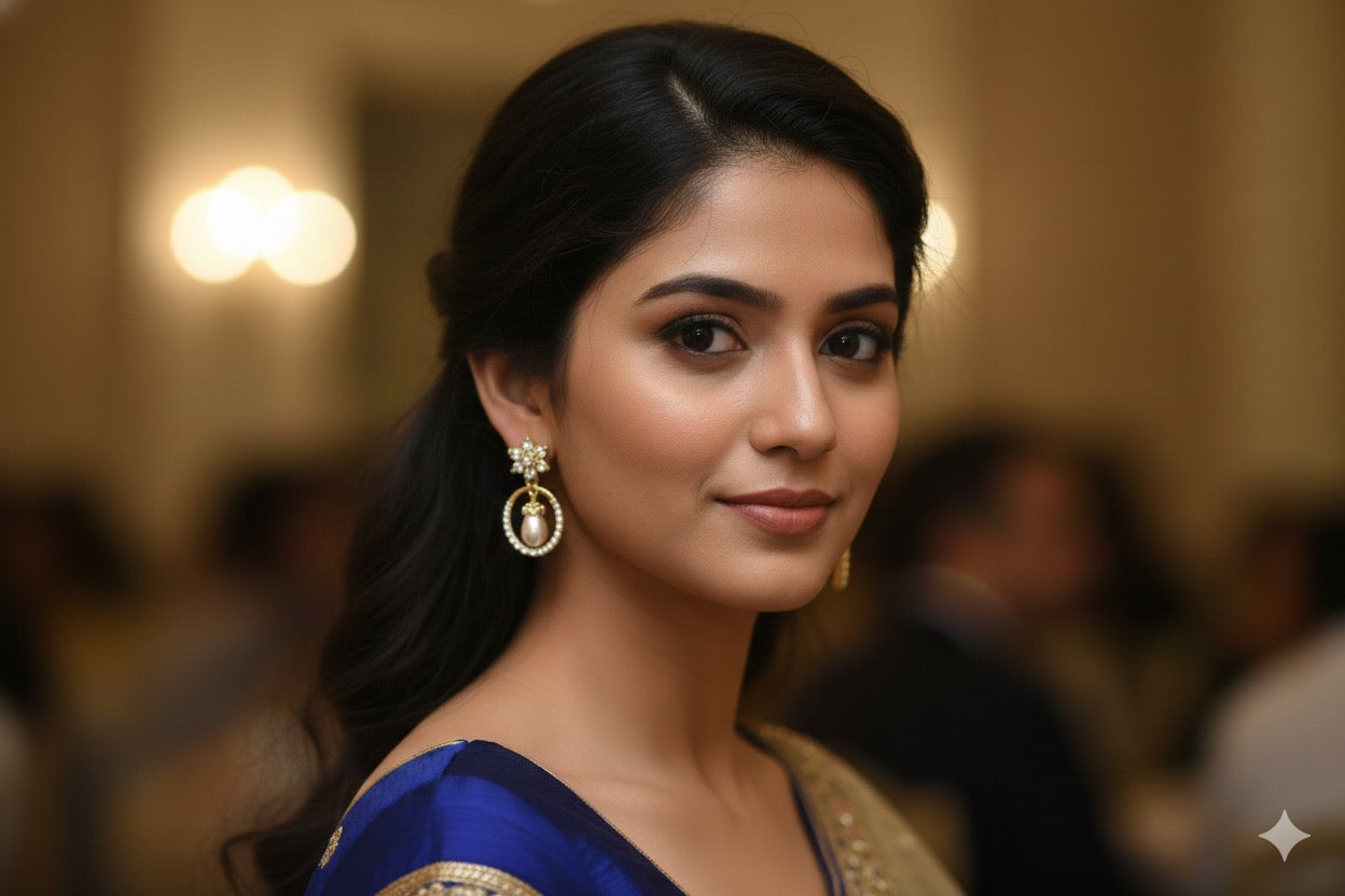 Orbit Pearl Drop Earrings