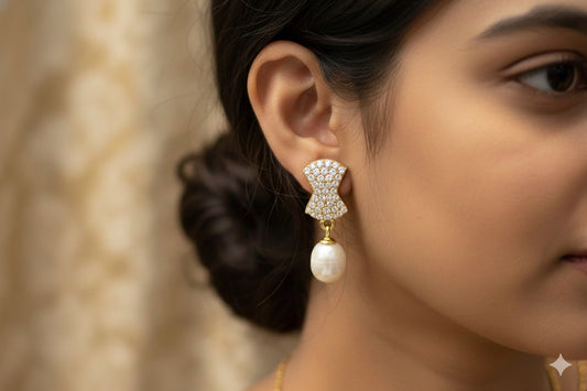 Shringar Pearl Drop Earrings