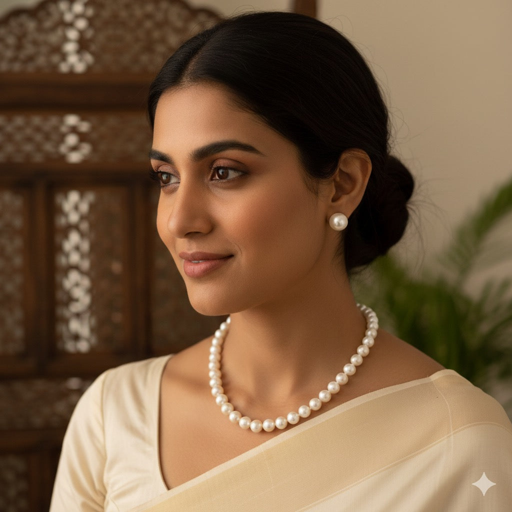 The Signature Round Pearl Mala