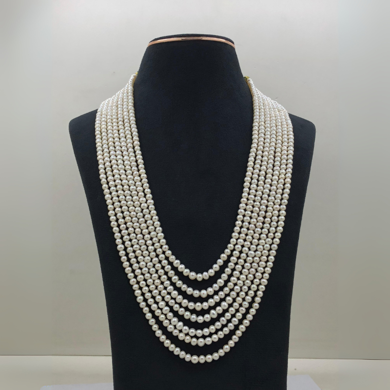 Round Pearls 7 Lines Mala