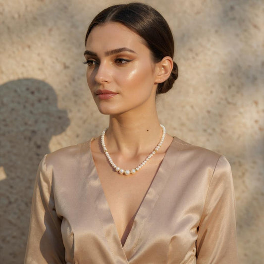 Regal Pearl Mala – Single Line Grace