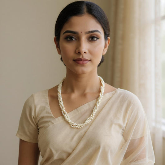 Rice Pearl 4 Lines Mala