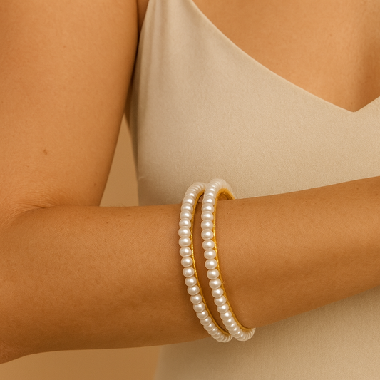 Regal Pearl Bangle – Timeless Charm